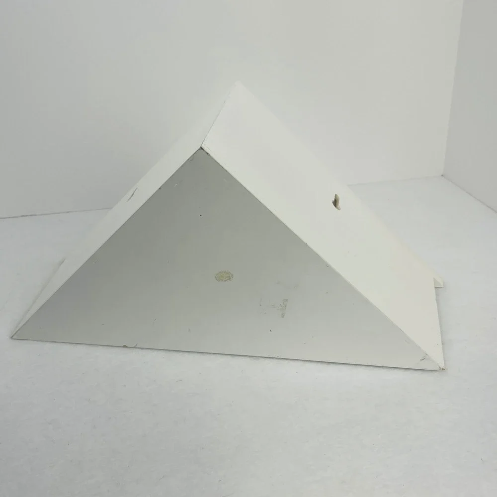 White Wooden Corner Wall Shelf with Storage Drawer and 3 Knobs Floating Shelf